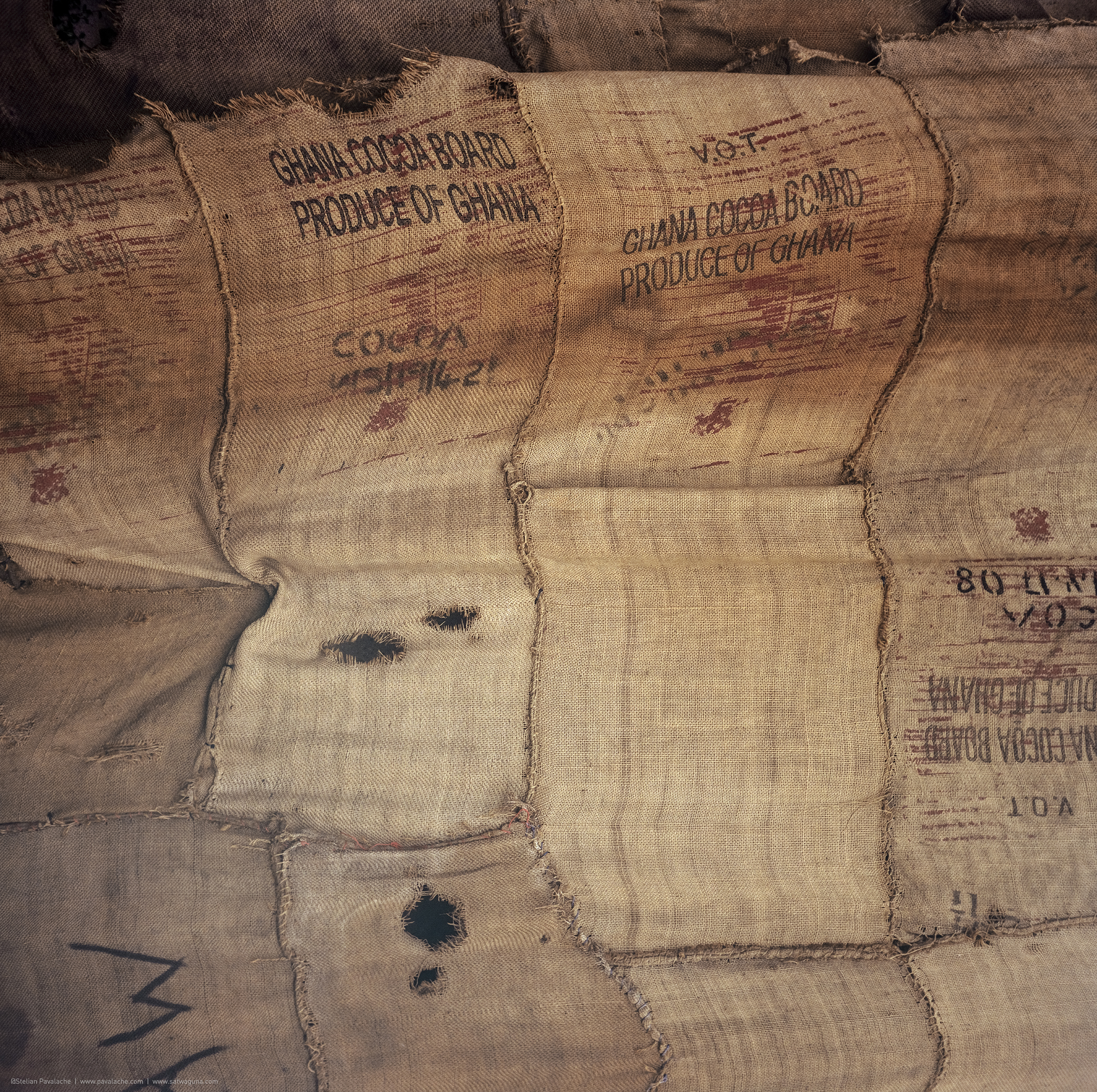 Where the Stitch Fails, Memory Escapes (From the series “Wounds That Breathe” by Ibrahim Mahama)